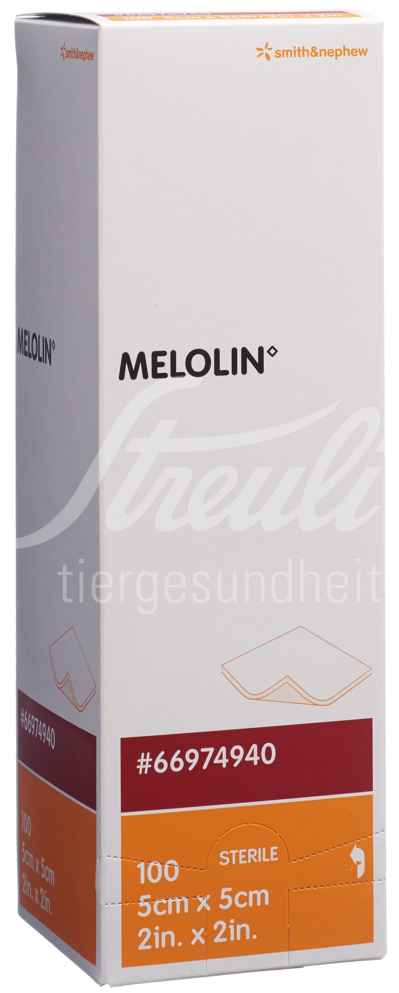 Melolin Wundkompressen 5x5cm steril Btl 100 Stk
