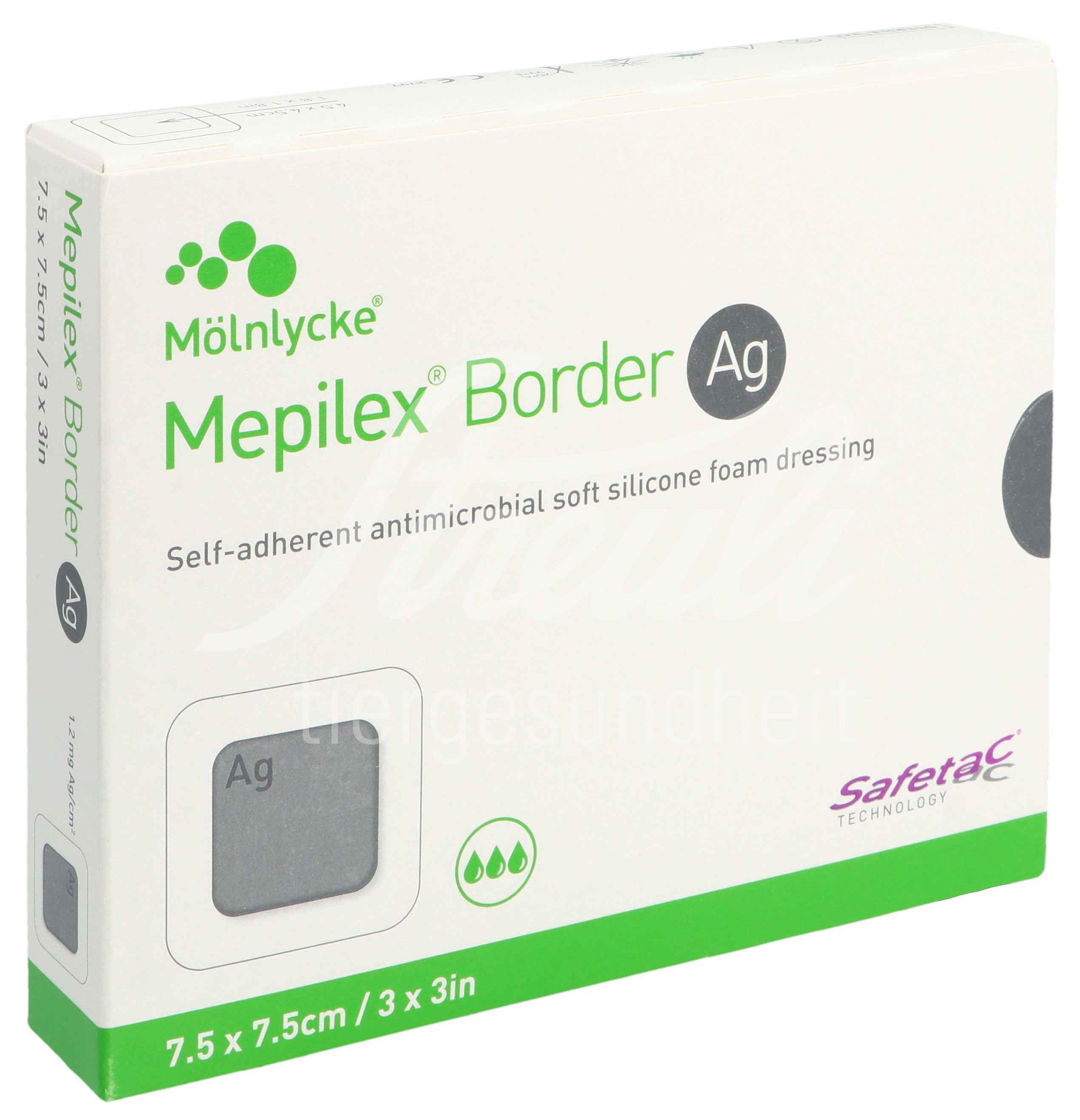 Mepilex Ag Border Schaumverband 7.5x7.5cm 5 Stk Mepilex Ag Border Schaumverband 7.5x7.5cm 5 Stk