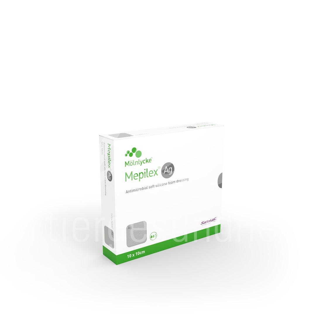 Mepilex Ag Schaumverband Safetac 10x10cm Silicone 5 Stk