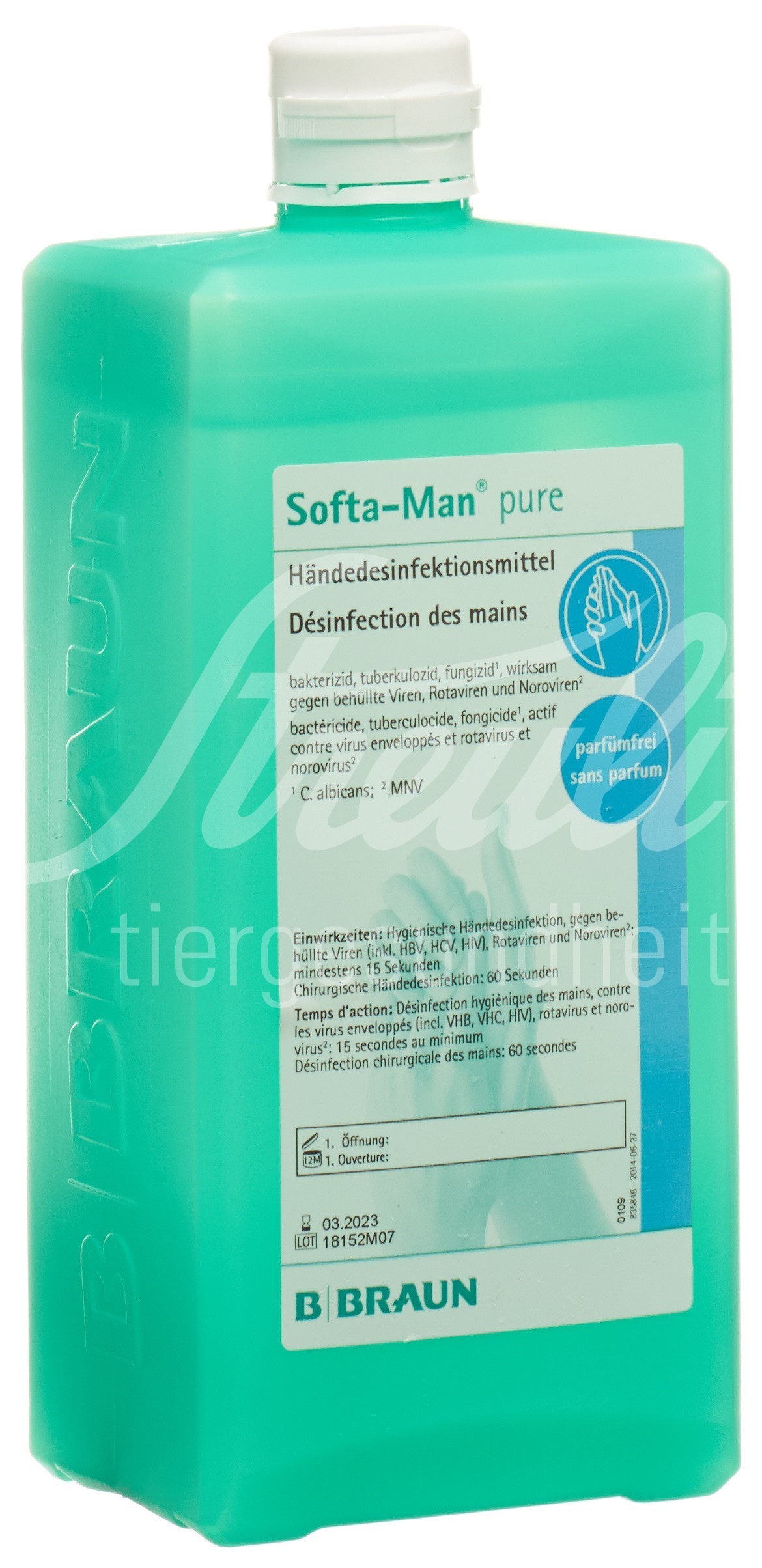 Softa-Man pure Händedesinfektion alkoholisch ohne Parfum 1000 ml Softa-Man pure Händedesinfektion alkoholisch ohne Parfum 1000 ml