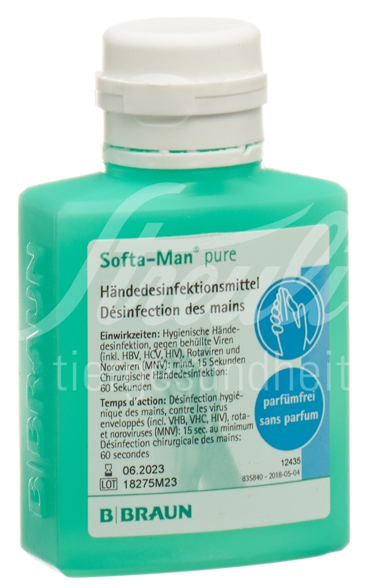 Softa-Man pure Händedesinfektion alkoholisch ohne Parfum 100 ml Softa-Man pure Händedesinfektion alkoholisch ohne Parfum 100 ml