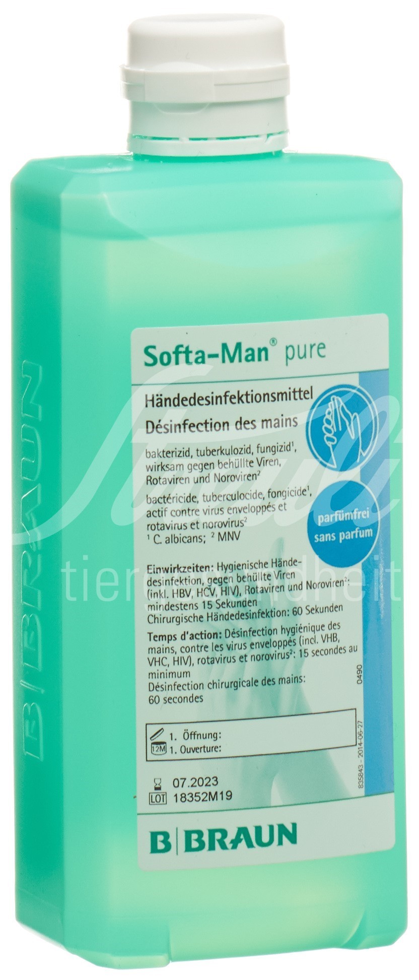 Softa-Man pure Händedesinfektion alkoholisch ohne Parfum 500 ml Softa-Man pure Händedesinfektion alkoholisch ohne Parfum 500 ml