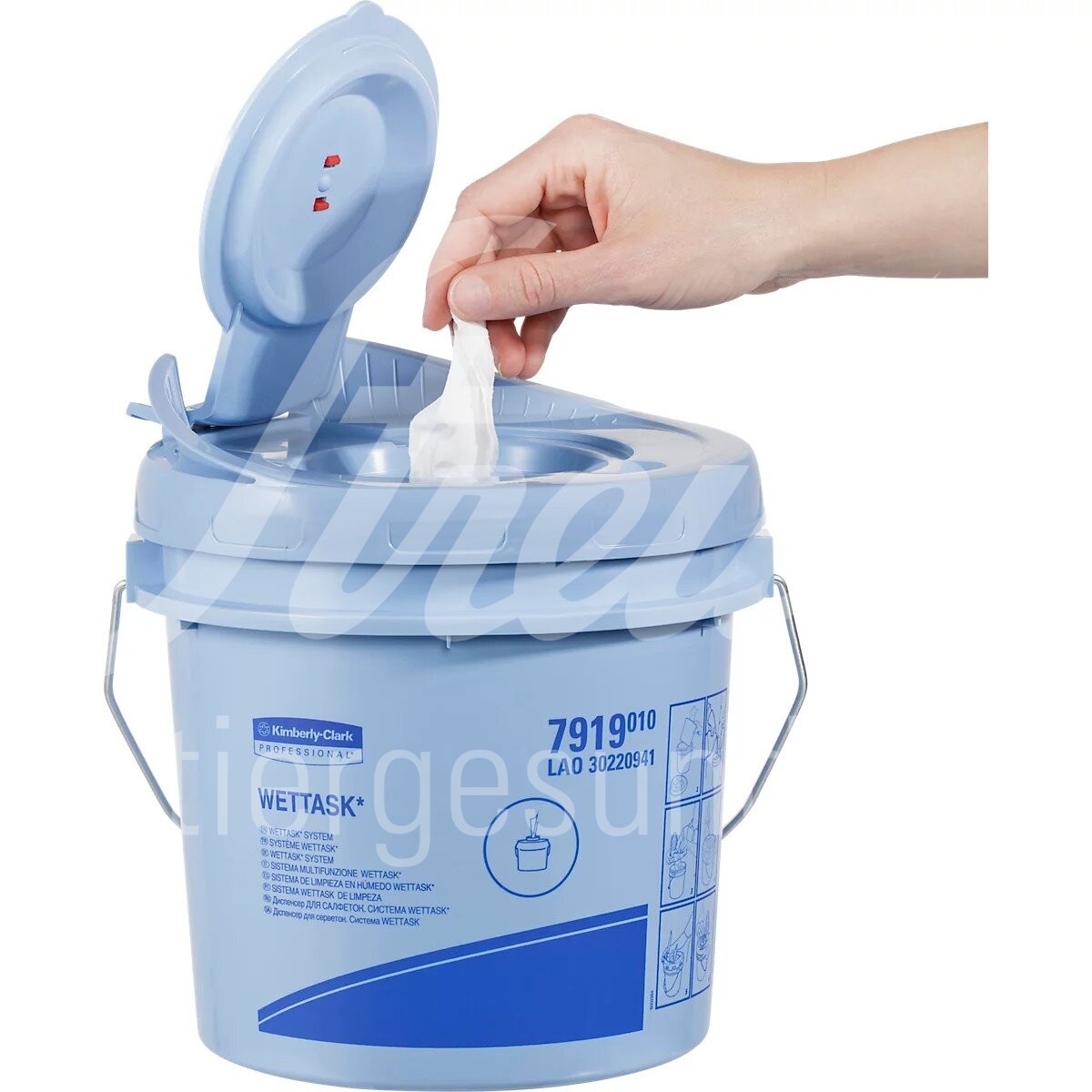 Kimtech Wettask Rollen Reinigungstuch-Spendereimer blau 1 Eimer 1 Stück