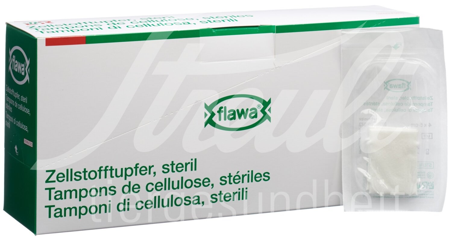 Flawa Zellstofftupfer 4x5cm steril 50 x 3 Stk