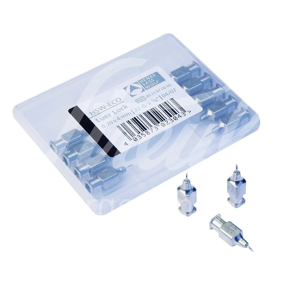 HSW ECO Metallkanüle, LL, 0,7 x 4 mm, TBC 12 Stück