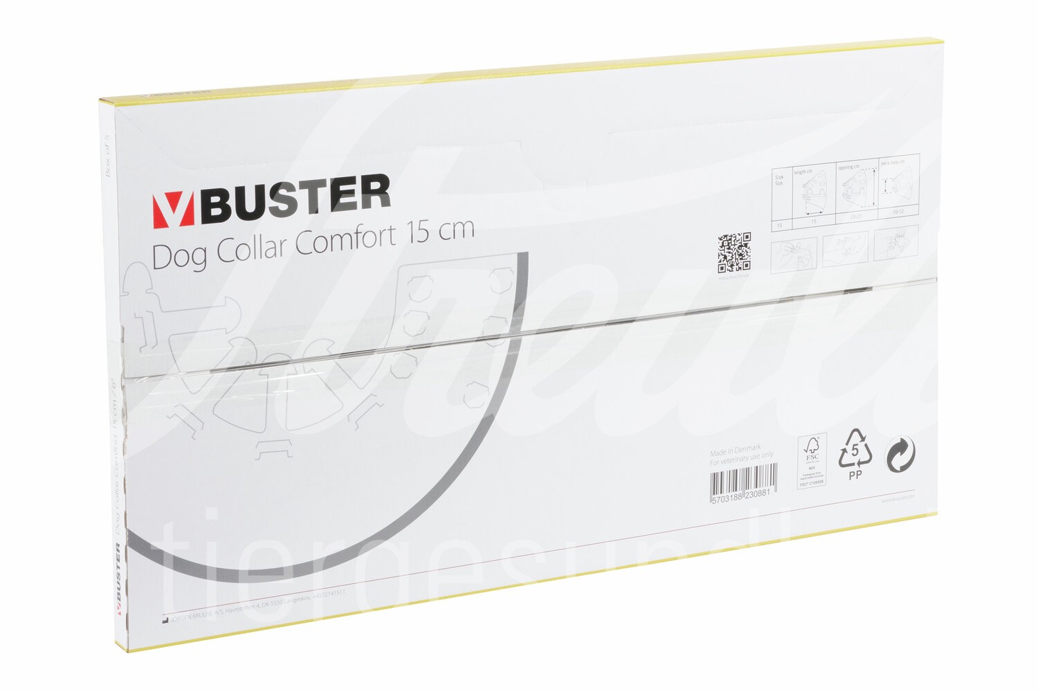 BUSTER Halskragen Comfort transp. Schnell-Versch. 15cm 5Stk BUSTER Halskragen Comfort transp. Schnell-Versch. 15cm 5Stk
