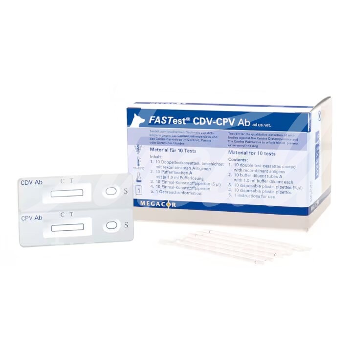 FASTest DV-CPV Ab, Staupe+Parvo Antikörper 10 Stück