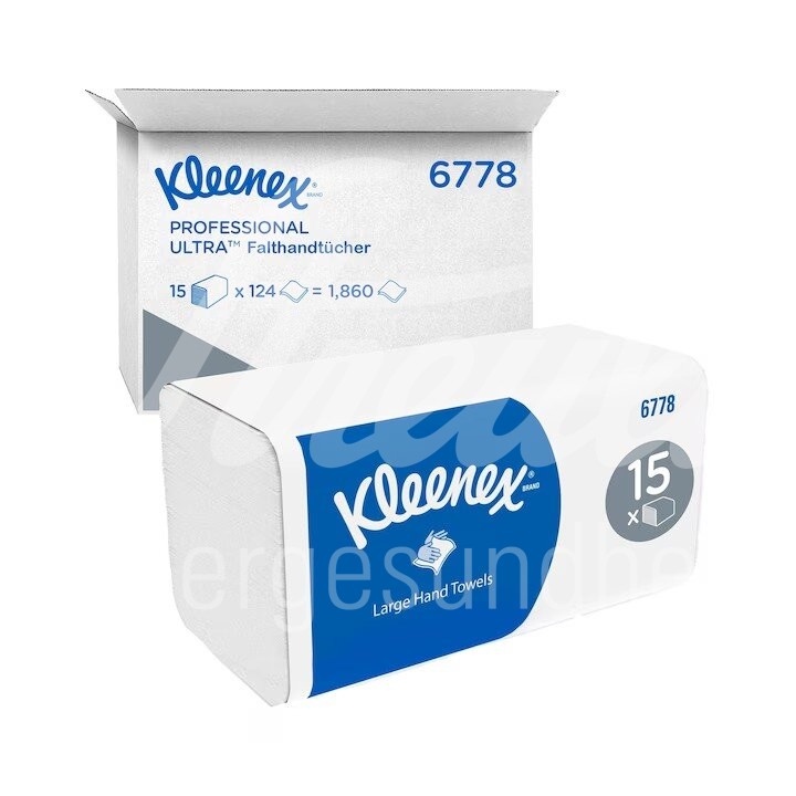 Kleenex Falthandtücher 2-lagig 31.8 x 21.5 cm 15 x 124 Blatt