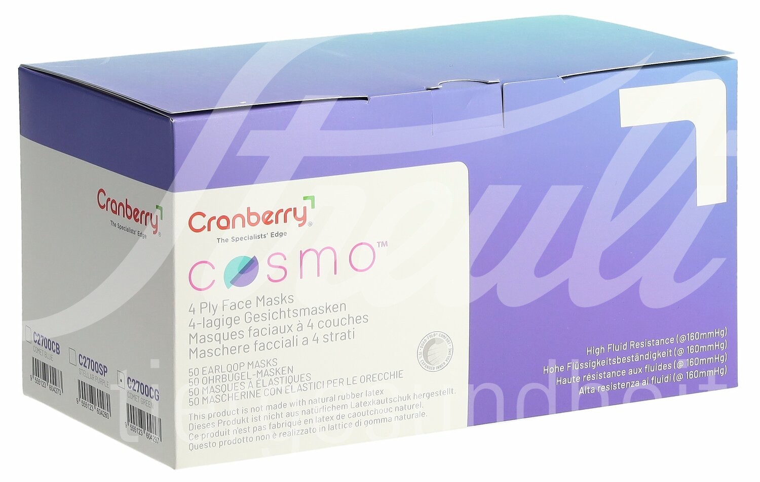 Cranberry Cosmo Gesichtsmaske 4-lagig CB2700GG 50 Stk