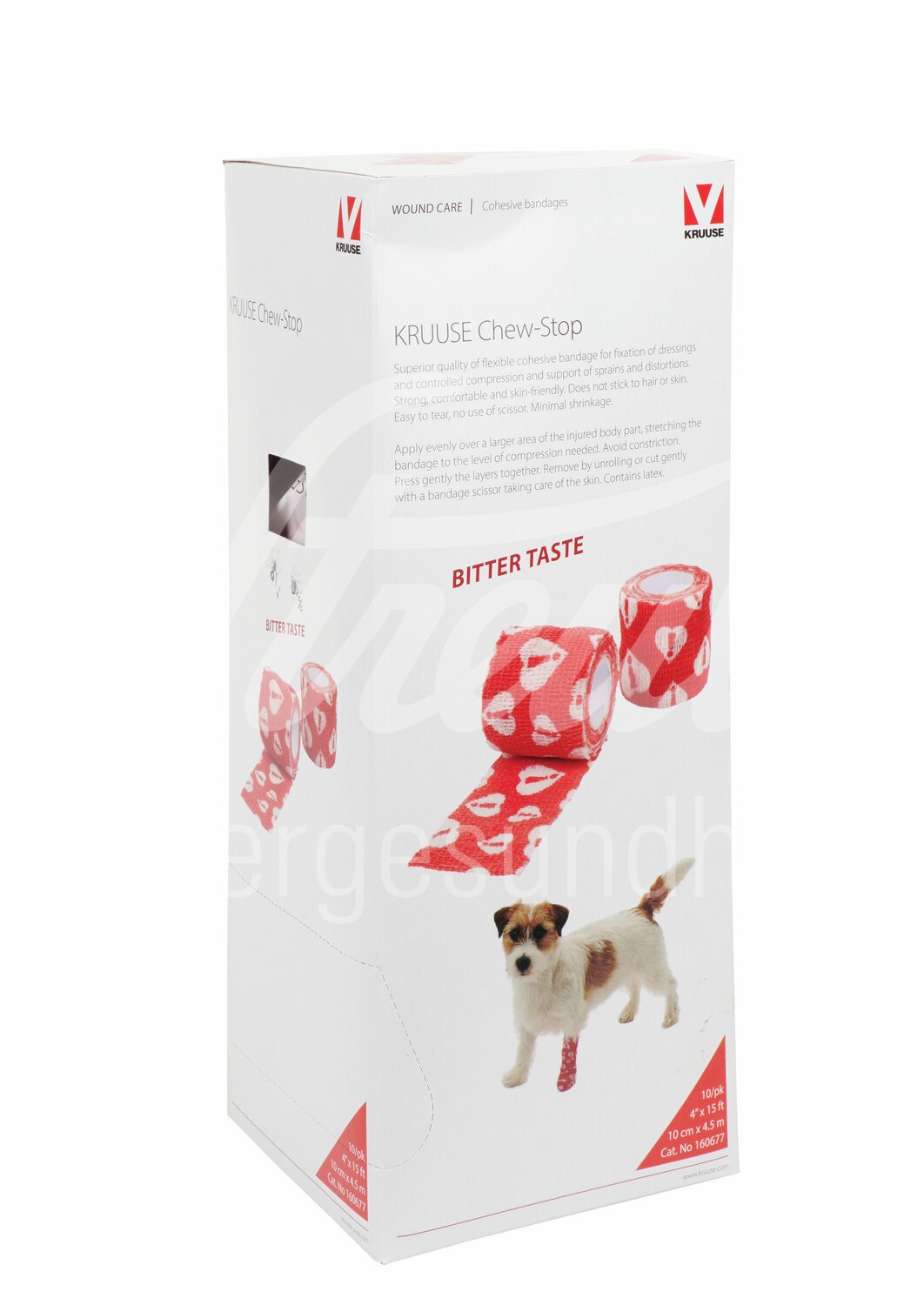 KRUUSE Chew Stop Bandagen Bitterstoff 10 cm x 4,5 m 10 Stk.