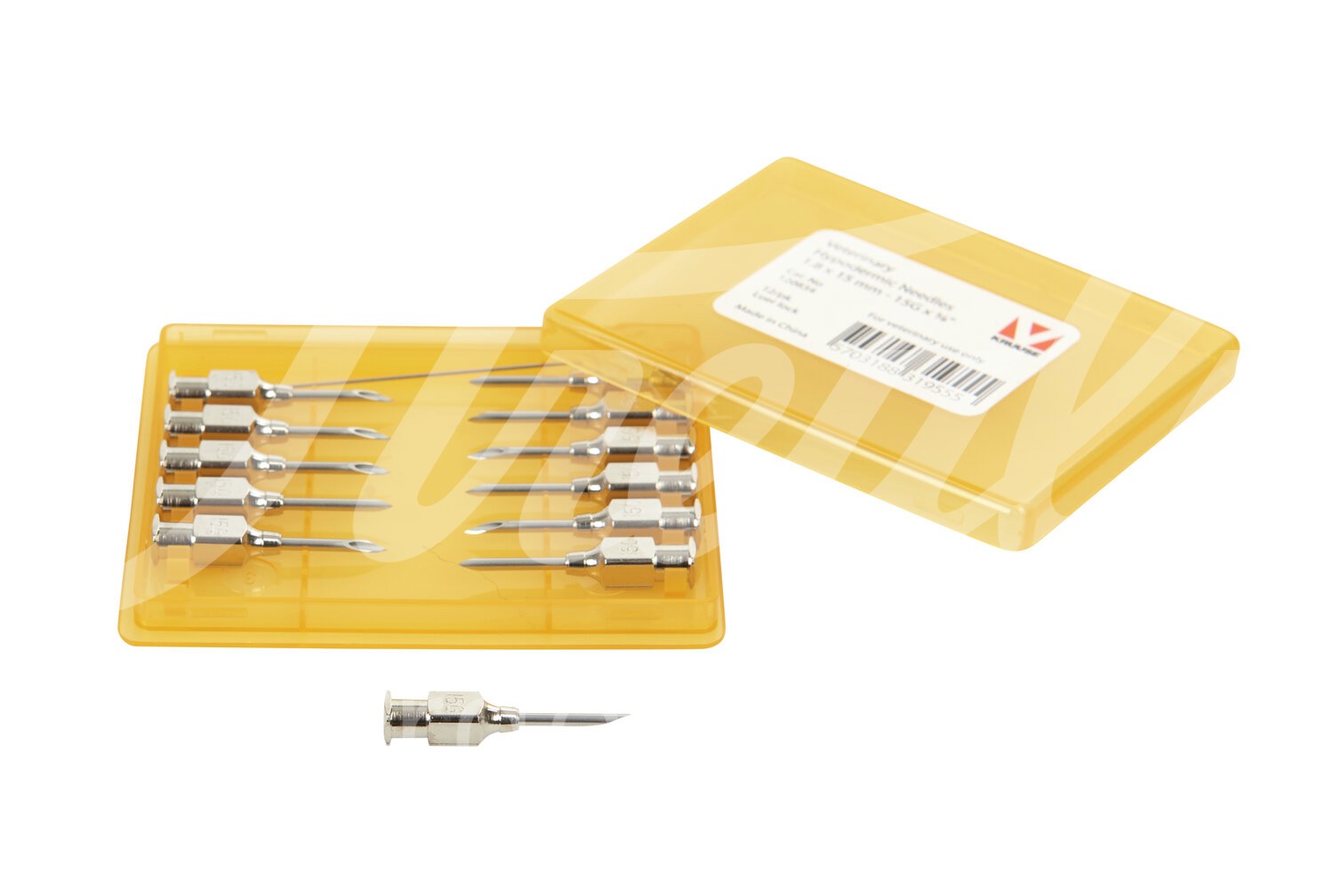 KRUUSE Vet Kanüle 15G 1.8 x 15 mm Luer Lock 12 Stk.