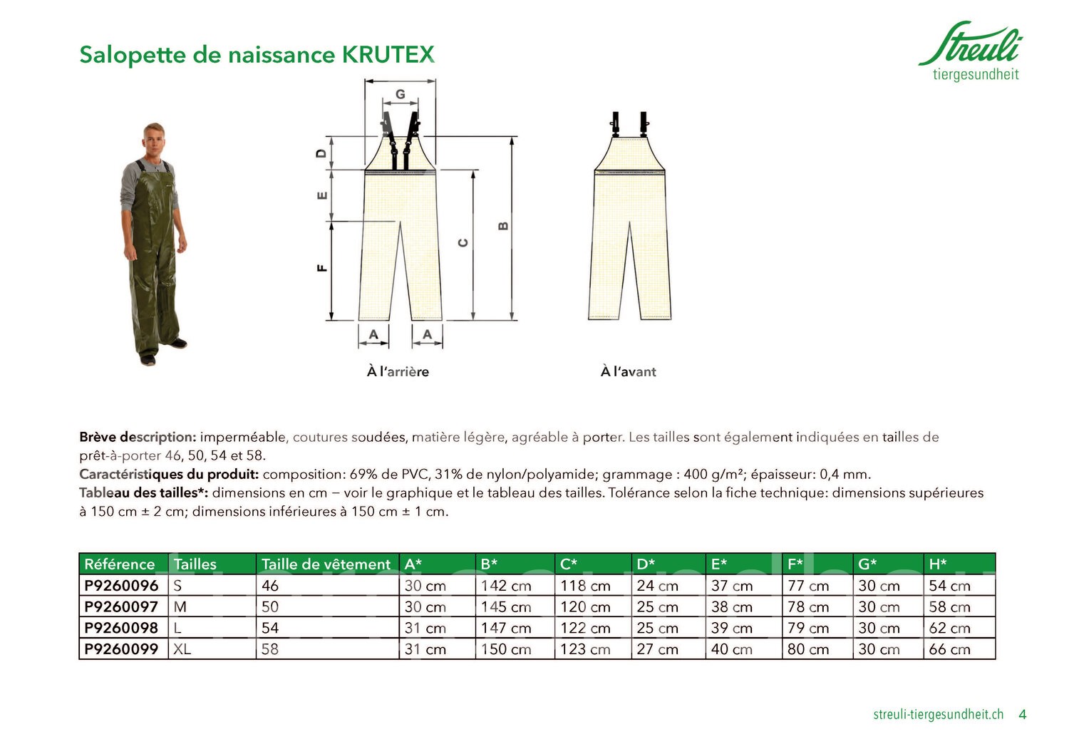KRUTEX Geburts-Latzhose Gr. XL 1 Stück KRUTEX Geburts-Latzhose Gr. XL 1 Stück