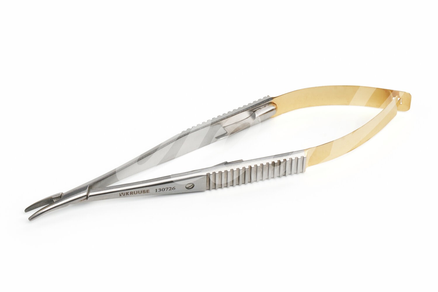 KRUUSE Nadelhalter Castroviejo TC 13.0 cm glatt gebogen m.Sperre 1 Stk