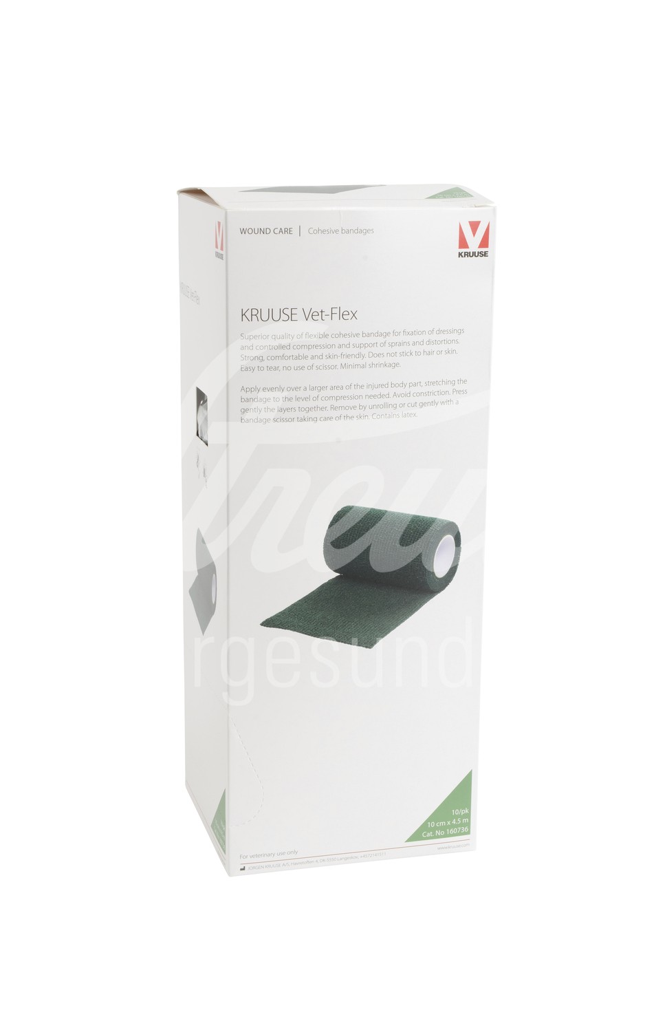 KRUUSE Vet Flex Bandage selbstkl. 10cm x 4.5m grün 10 Stk.