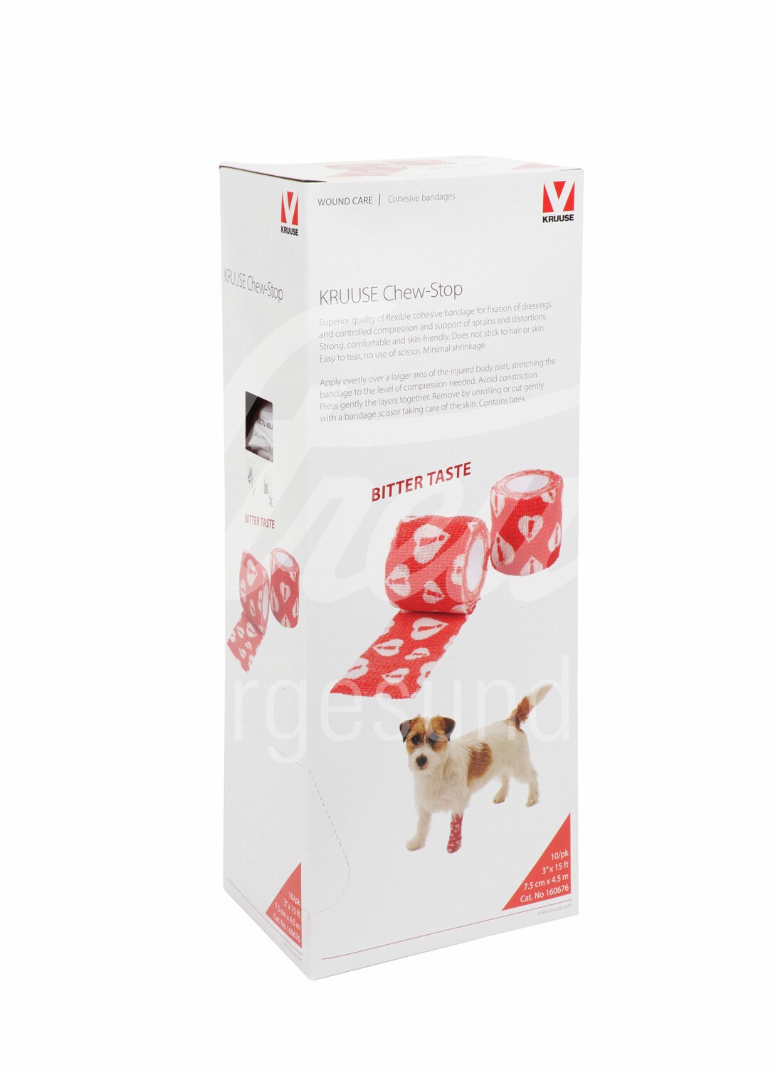 KRUUSE Chew Stop Bandagen Bitterstoff 7,5 cm x 4,5 m 10 Stk.