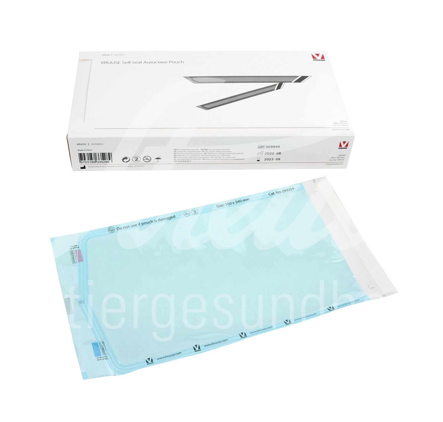 KRUUSE Steribeutel 13.5 x 30 cm selbstkl. m. Indikator 200 Stk.