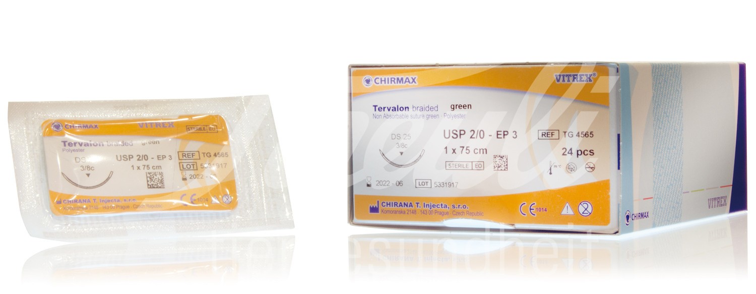 Vitrex Tervalon gefl. grün loop USP 3+4 HRX 70mm 1.8m 12 Stk.