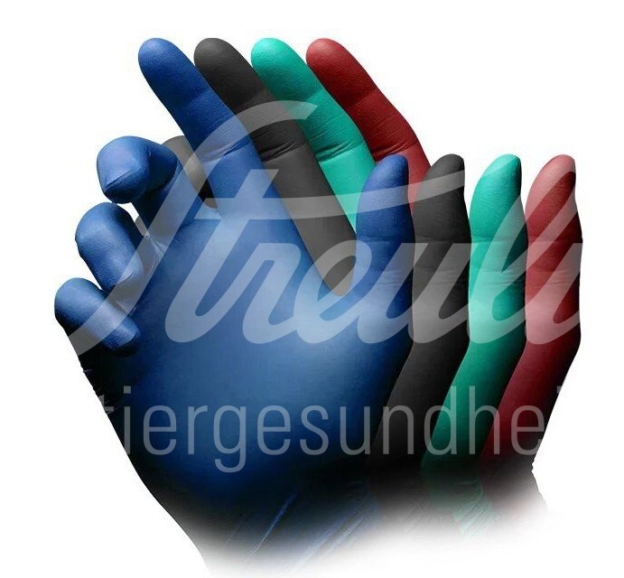 Nitril US-Handschuh Style 4 Elem. M puderfr. bunt 96Stk.