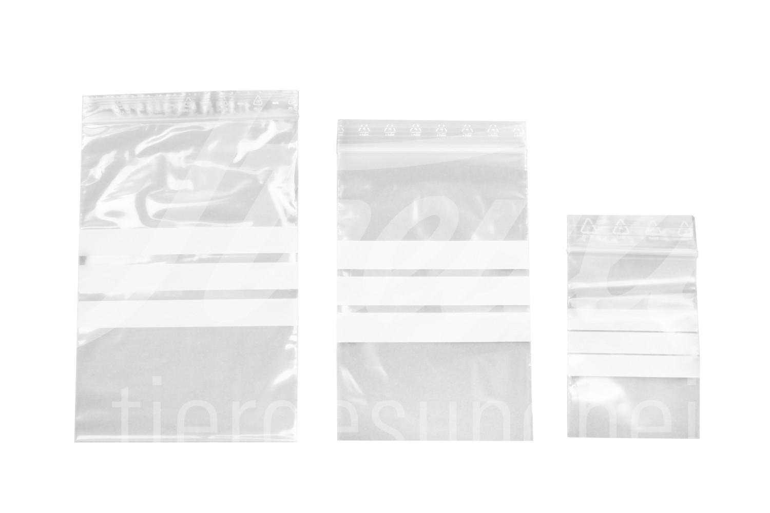 Med. Tüten Plastik mit Feld 100 x 150 mm 100 Stück Med. Tüten Plastik mit Feld 100 x 150 mm 100 Stück