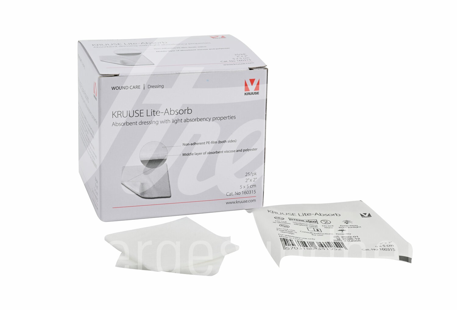 KRUUSE Lite-Absorb 5 x 5 cm saugfähige Wundauflage 25 Stk KRUUSE Lite-Absorb 5 x 5 cm saugfähige Wundauflage 25 Stk