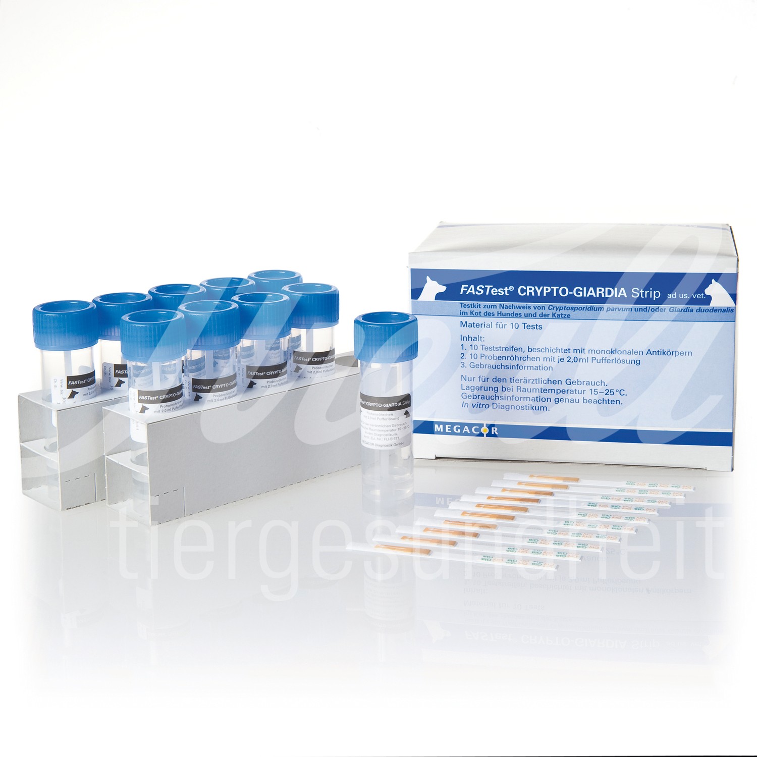 FASTest Crypto-Giardia Strip fürHund/ Katze 10 Stück
