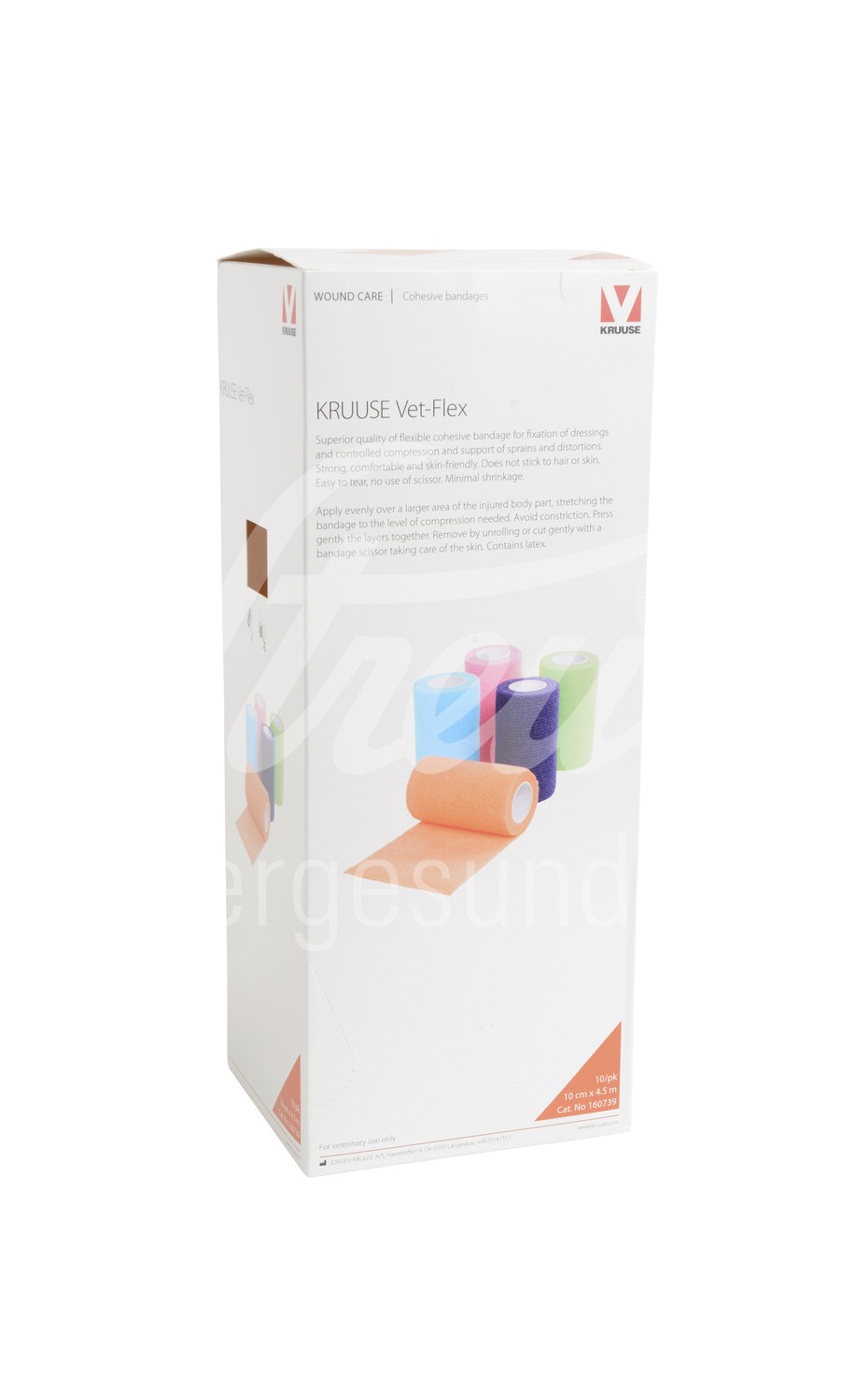KRUUSE Vet Flex Bandage selbstkl. 10cm x 4.5m assort. 10 Stk