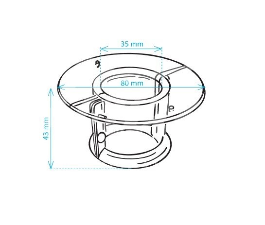 FV Halskragen f. Papageien Gr. L 45 mm transp. Plexiglas 1 Stück