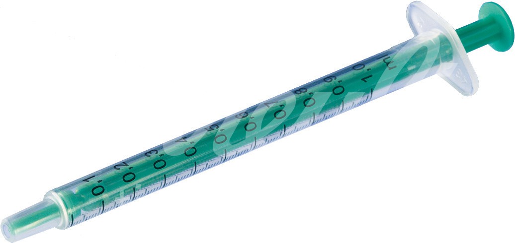 Einmalspritze 2-teilig Luer 1ml mit Spardorn 100 Stück