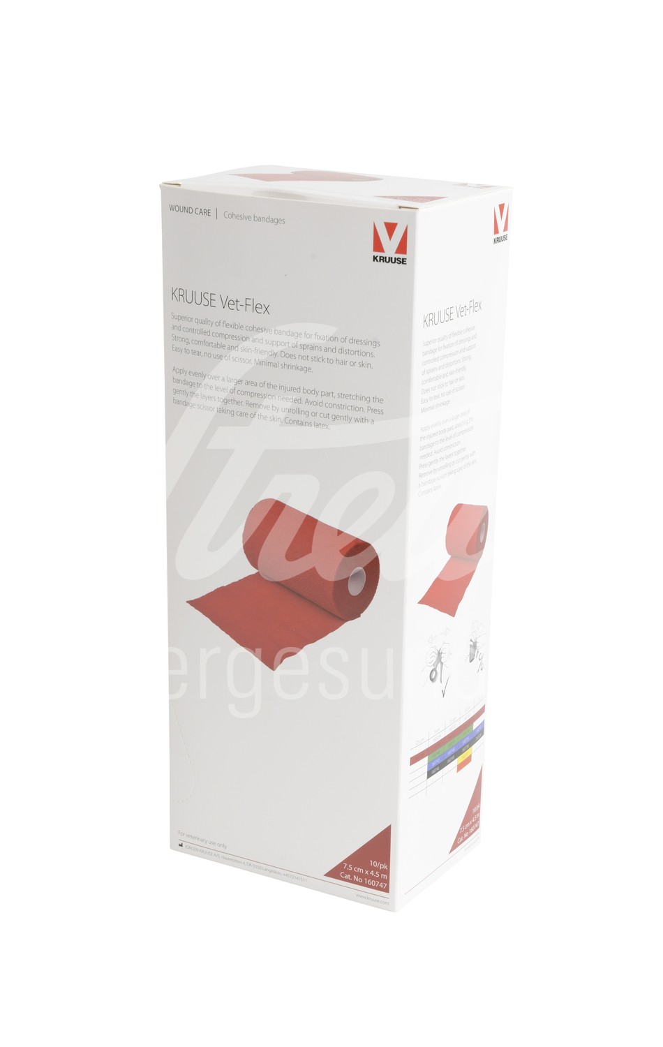 KRUUSE Vet Flex Bandage selbstkl. 7.5cm x 4.5m rot 10 Stk.