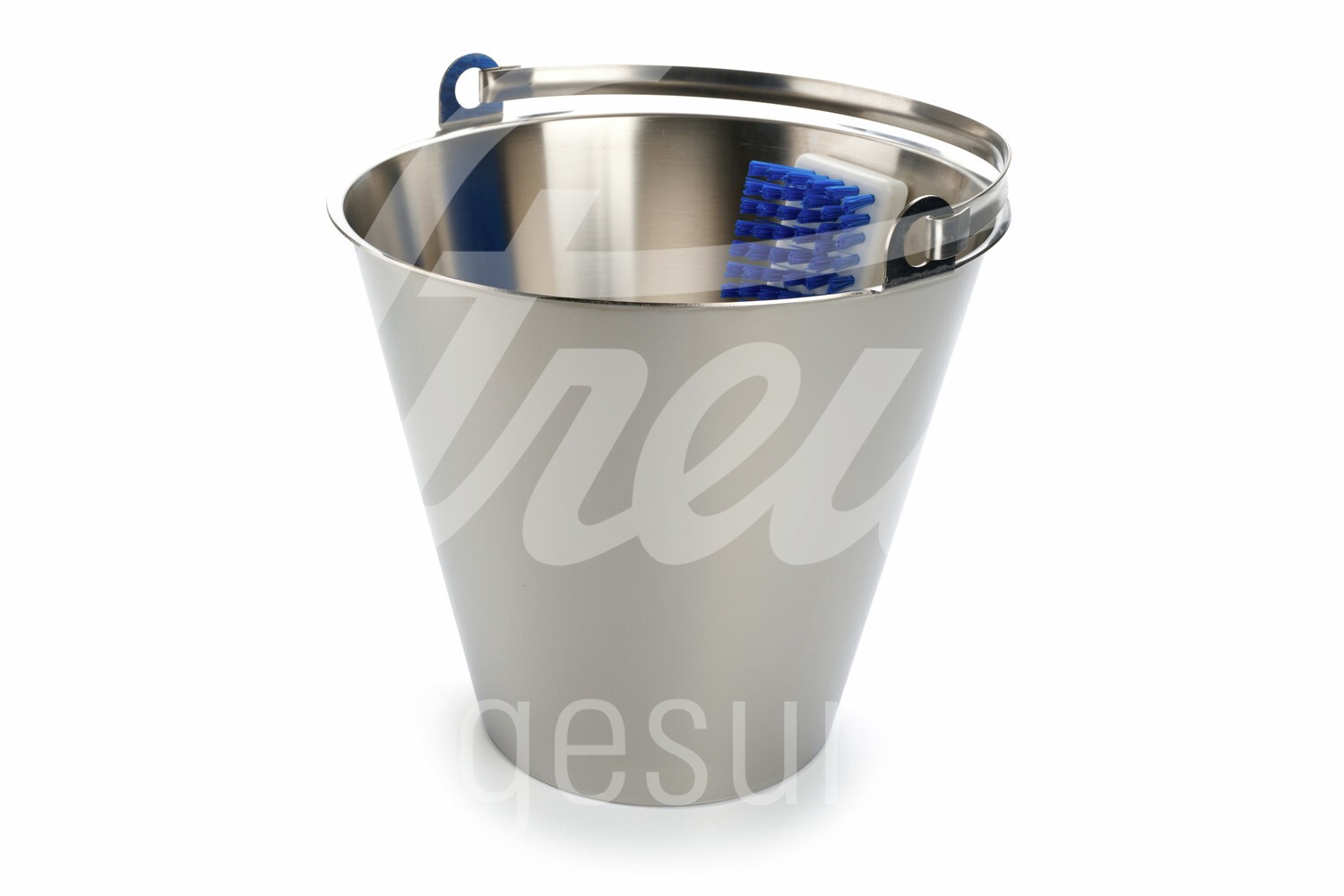 EQUIVET Edelstahleimer 10 L mit Bürste