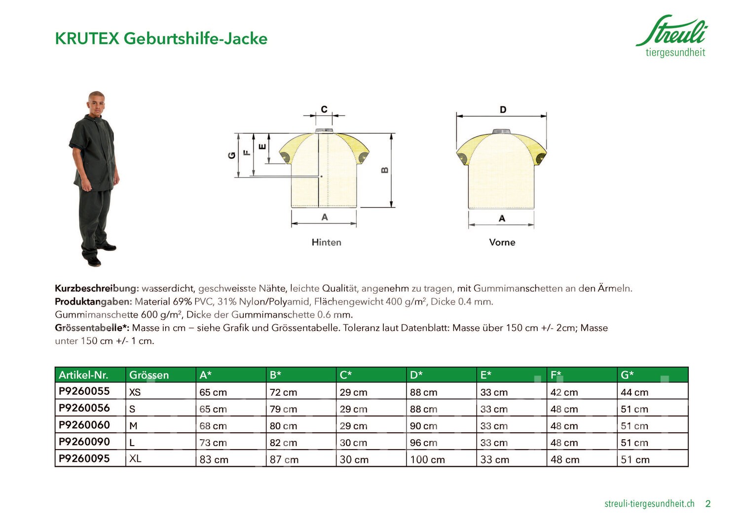 KRUTEX Geburtsjacke Gr. XS (42) grün 1 Stück KRUTEX Geburtsjacke Gr. XS (42) grün 1 Stück