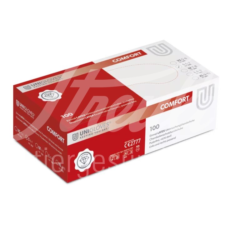 Unigloves Latex US-Handschuh Comfort S puderfr. 100 Stk.