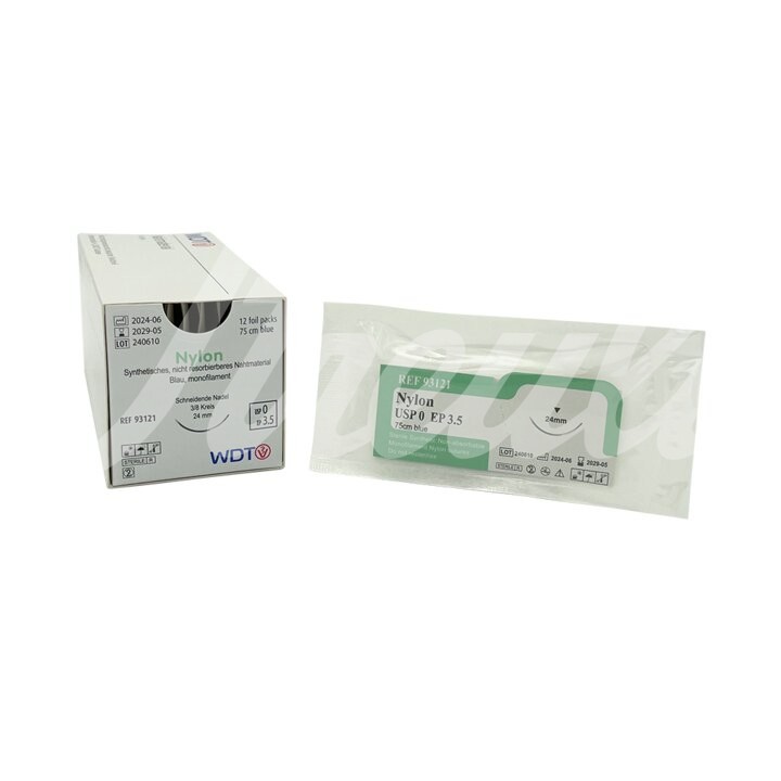 WDT Nylon 75cm USP 0 Nadel DS24 12 Stück WDT Nylon 75cm USP 0 Nadel DS24 12 Stück