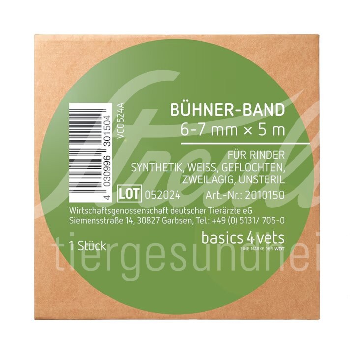 b4v Bühner-Band für Rinder, 6 mm x 5 m, Karton 1 Stück b4v Bühner-Band für Rinder, 6 mm x 5 m, Karton 1 Stück