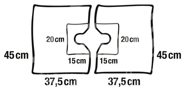 Foliodrape Protect Lochtuch 45x75cm selbstklebend variabel 65 x 2 Stk