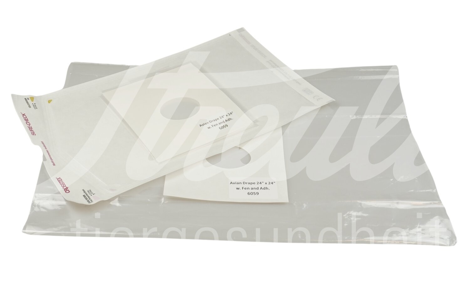 FV OP-Abdecktuch f.Vögel&Exo. m.Loch 5x4cm/ 61x61cm 5Stk