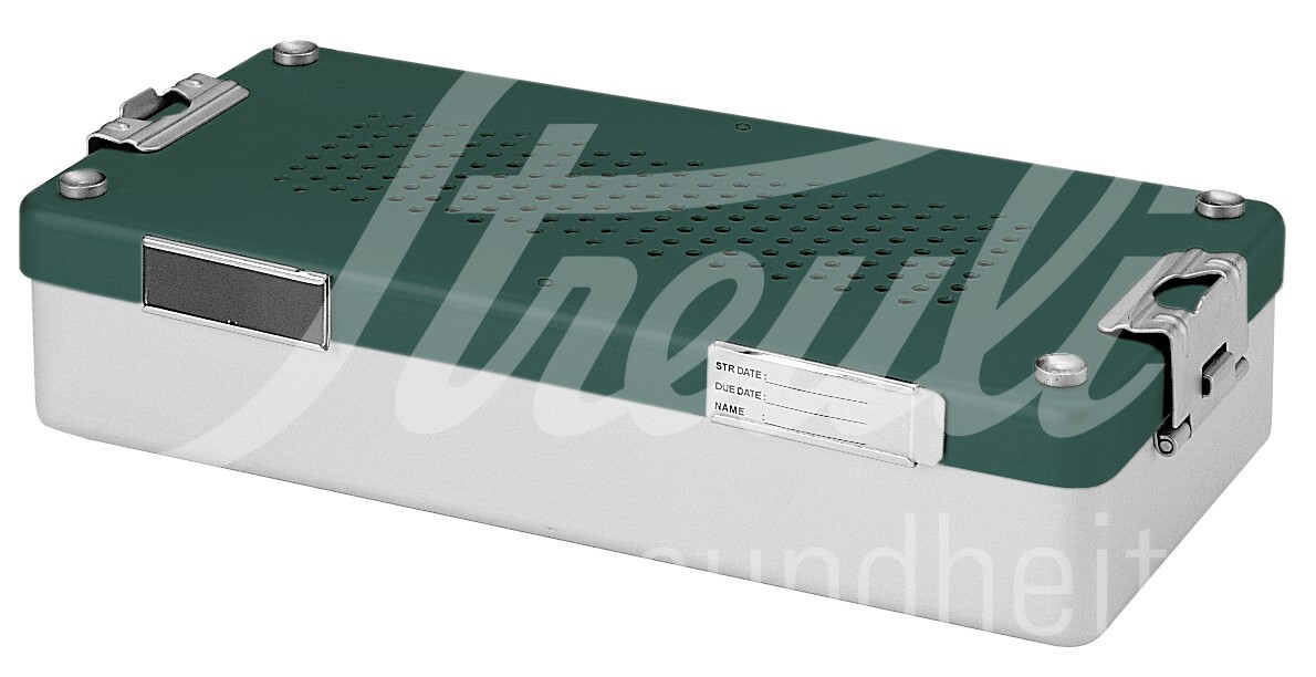 Mini-Container 300 x 140 x 70 mm grün Deckel perforiert 1 Stk