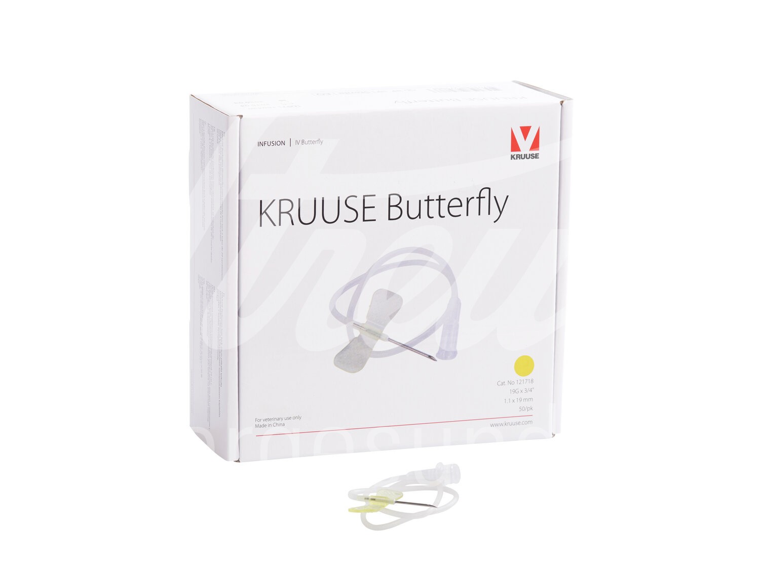 KRUUSE Butterfly 19G 1.1 x 19 mm 30 cm gelb 50 Stück