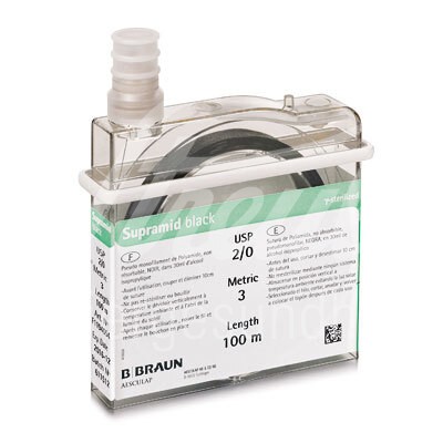 B.Braun Supramid weiss Flachspule USP 0 75 m 1 Stk.
