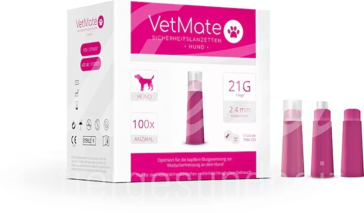 VetMate Sicherheitslanzetten Hund 21G 100 Stück