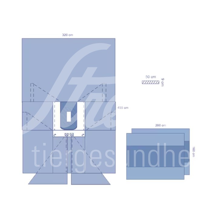 OP-Abdecktuch Pferd, Abdominal-Set 1 Stück