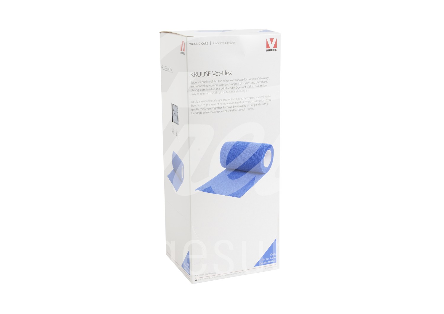 KRUUSE Vet Flex Bandage selbstkl. 10cm x 4.5m blau 10 Stk.