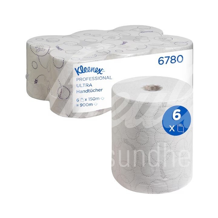 Kleenex Ultra Handtücher - Rolle weiss 150 m x 19,8 cm 6 Rollen 1 Stück