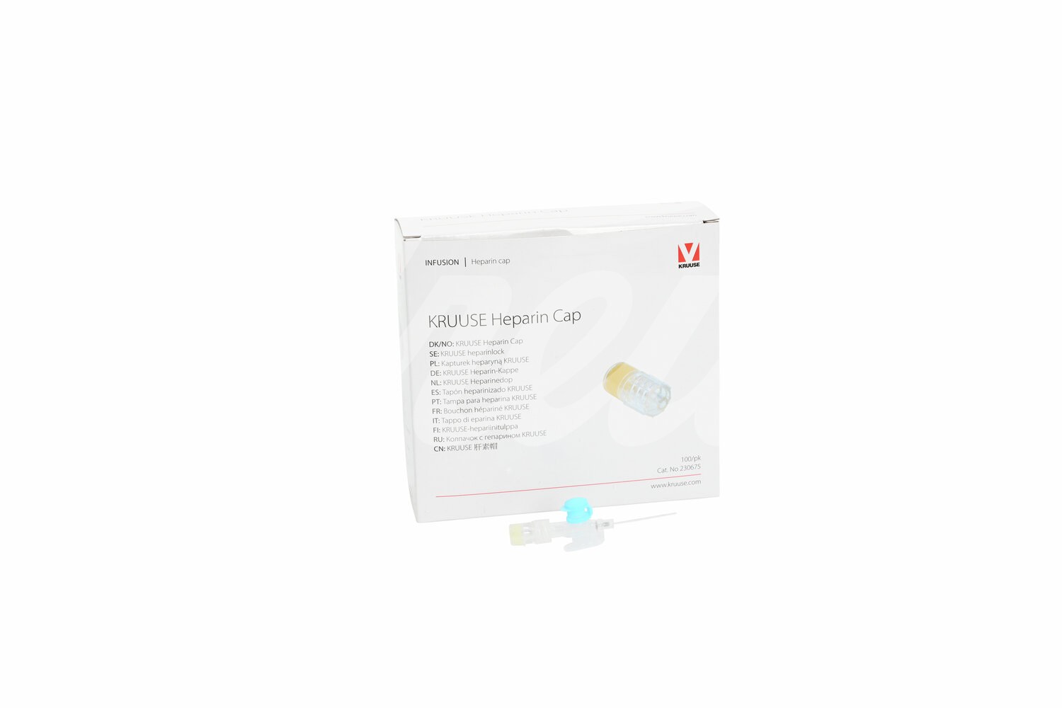 KRUUSE Heparin Deckel für IV-Katheter 100 Stück