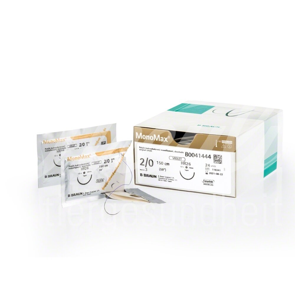 B.Braun Monomax viol. loop USP 1 HRs 40 mm 150 cm 24 Stk.