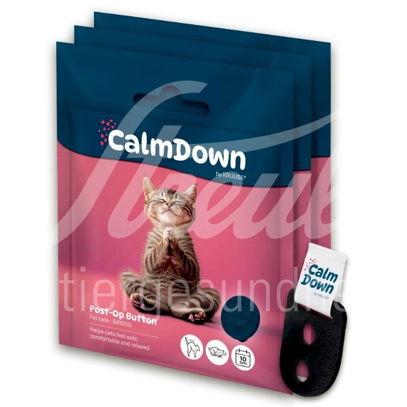 CalmDown Katze Post-OP 3 Button & 1 Klett-Anhänger 1 Set