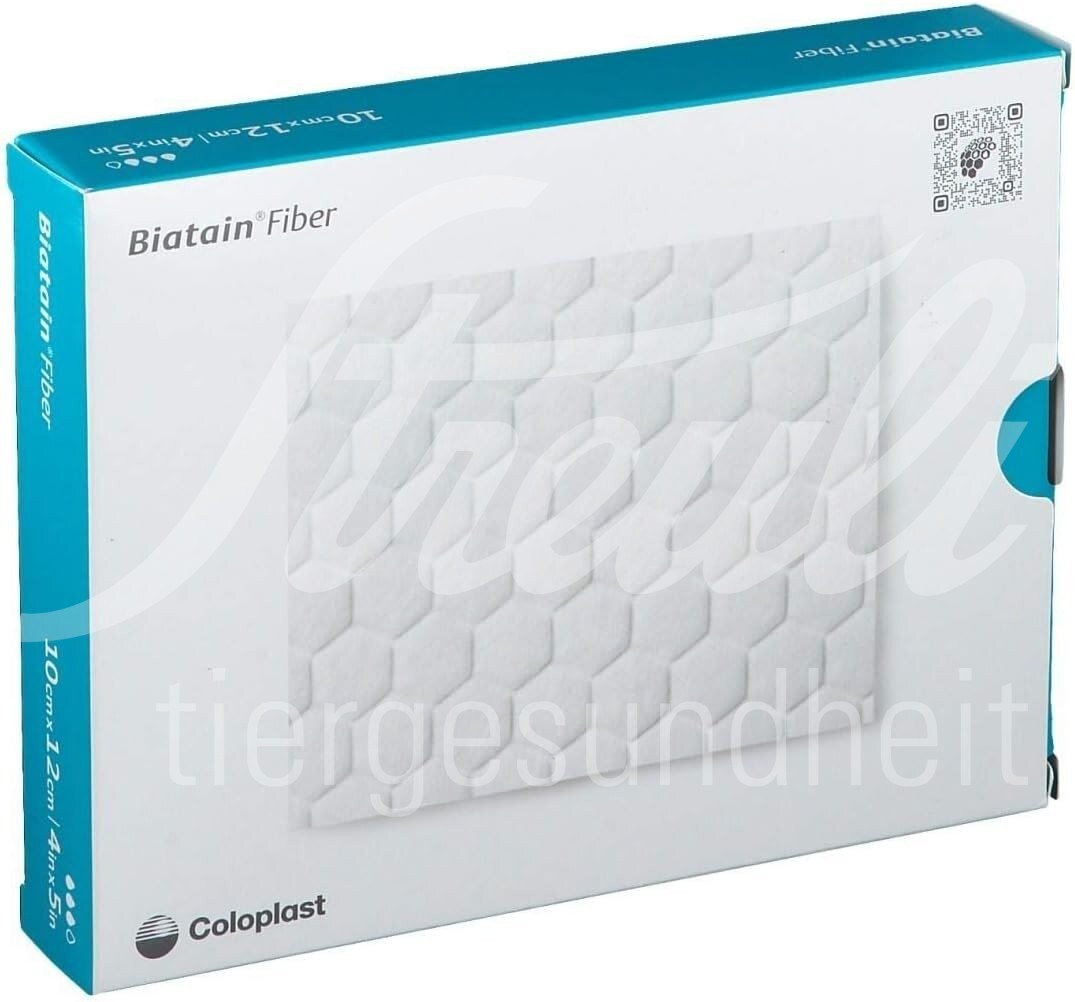 Biatain Fiber gelierender Faserverband 5x5cm 10 Stk