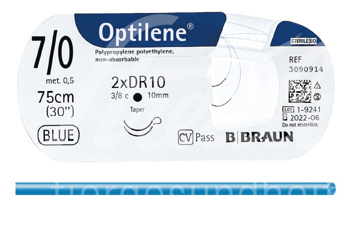 B.Braun Optilene blau USP 0 DS 30 mm 75 cm 36 Stk.