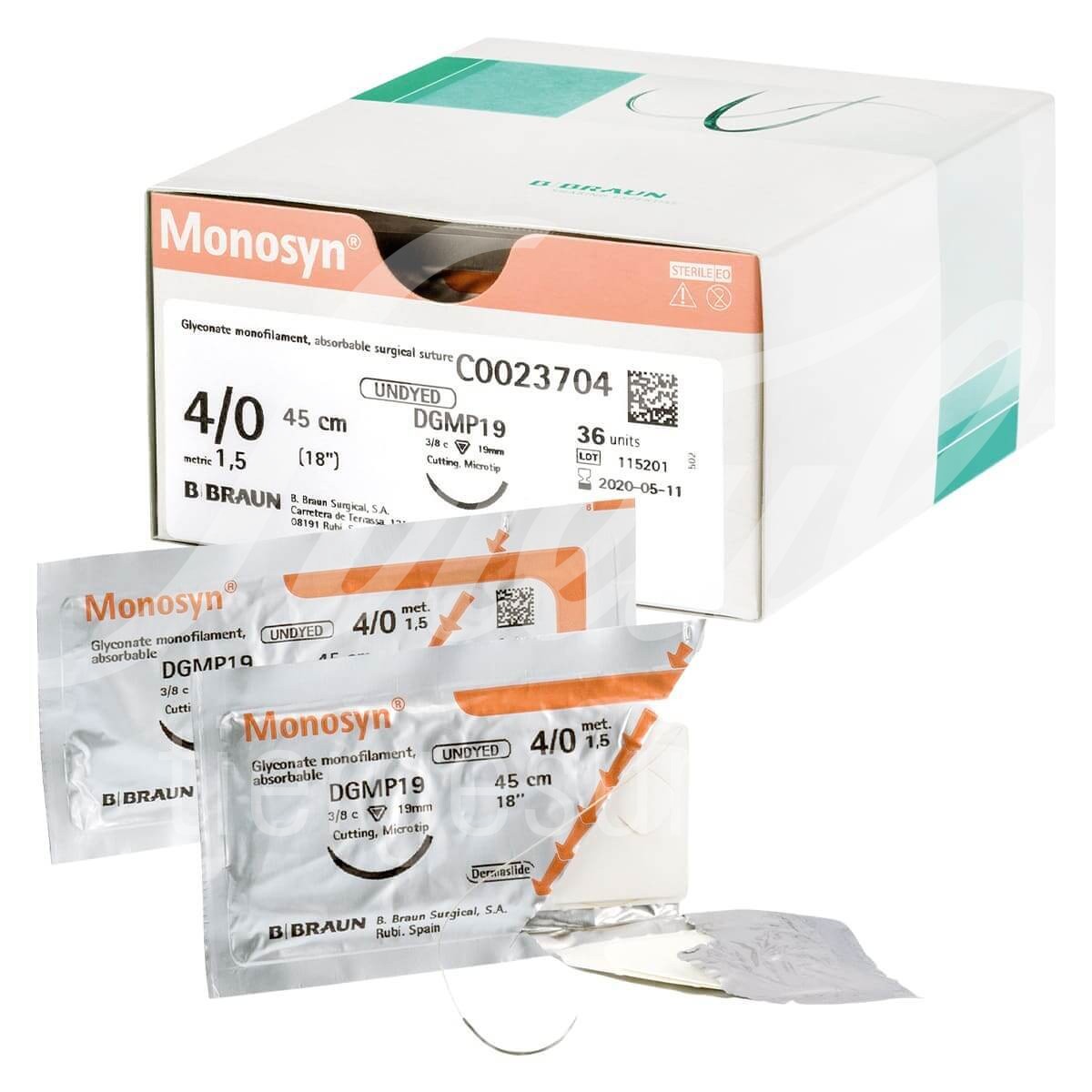 B.Braun Monosyn viol. USP 0 DRT 32 mm 70 cm 36 Stk.