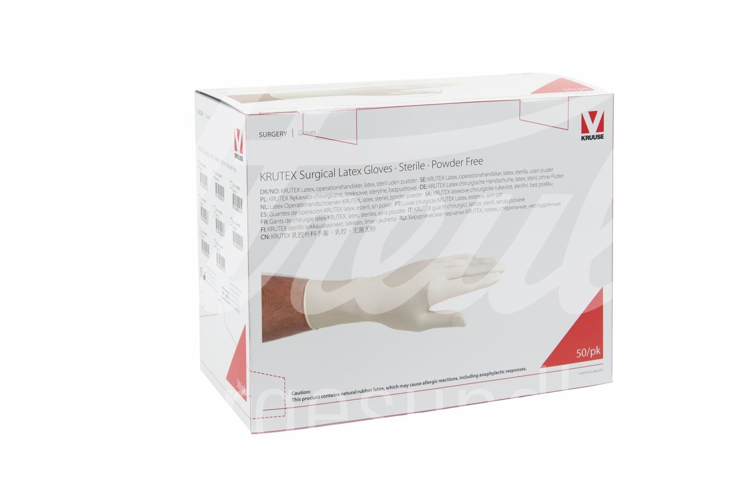 KRUTEX OP-Handschuh Latex 6.5 puderfrei 50 Paar